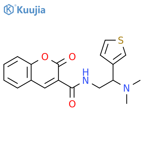 N-2-(dimethylamino)-2-(thiophen-3-yl)ethyl-2-oxo-2H-chromene-3-carboxamide structure