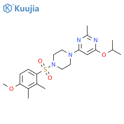 4-4-(4-methoxy-2,3-dimethylbenzenesulfonyl)piperazin-1-yl-2-methyl-6-(propan-2-yloxy)pyrimidine structure