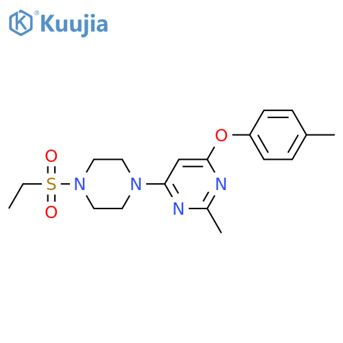4-4-(ethanesulfonyl)piperazin-1-yl-2-methyl-6-(4-methylphenoxy)pyrimidine structure