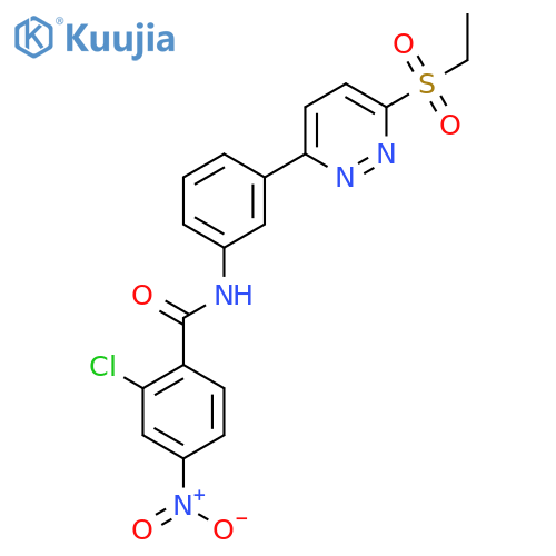 2-chloro-N-{3-6-(ethanesulfonyl)pyridazin-3-ylphenyl}-4-nitrobenzamide structure