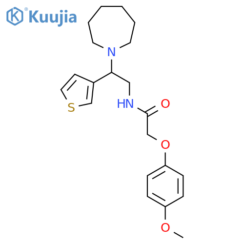 N-2-(azepan-1-yl)-2-(thiophen-3-yl)ethyl-2-(4-methoxyphenoxy)acetamide structure