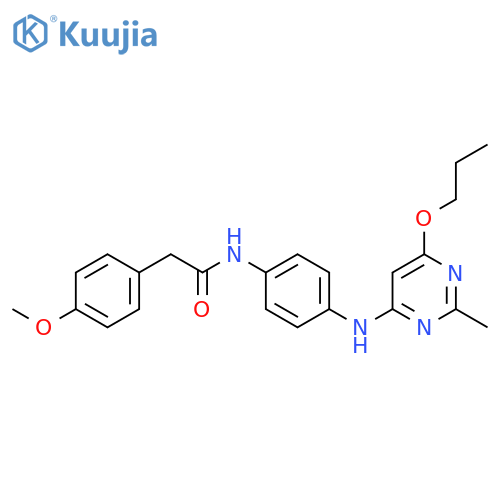 2-(4-methoxyphenyl)-N-{4-(2-methyl-6-propoxypyrimidin-4-yl)aminophenyl}acetamide structure