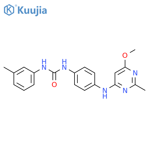 1-{4-(6-methoxy-2-methylpyrimidin-4-yl)aminophenyl}-3-(3-methylphenyl)urea structure