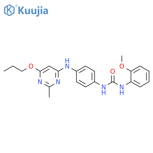 3-(2-methoxyphenyl)-1-{4-(2-methyl-6-propoxypyrimidin-4-yl)aminophenyl}urea structure