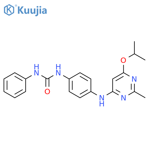 3-(4-{2-methyl-6-(propan-2-yloxy)pyrimidin-4-ylamino}phenyl)-1-phenylurea structure