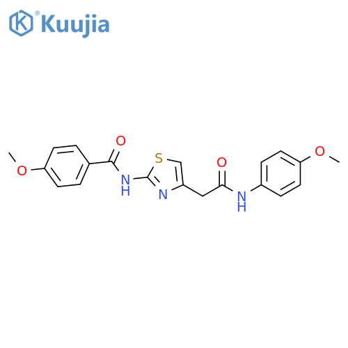 4-methoxy-N-(4-{(4-methoxyphenyl)carbamoylmethyl}-1,3-thiazol-2-yl)benzamide structure