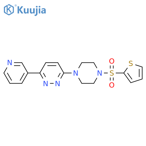 3-(pyridin-3-yl)-6-4-(thiophene-2-sulfonyl)piperazin-1-ylpyridazine structure
