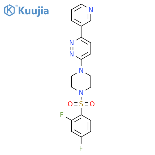 3-4-(2,4-difluorobenzenesulfonyl)piperazin-1-yl-6-(pyridin-3-yl)pyridazine structure