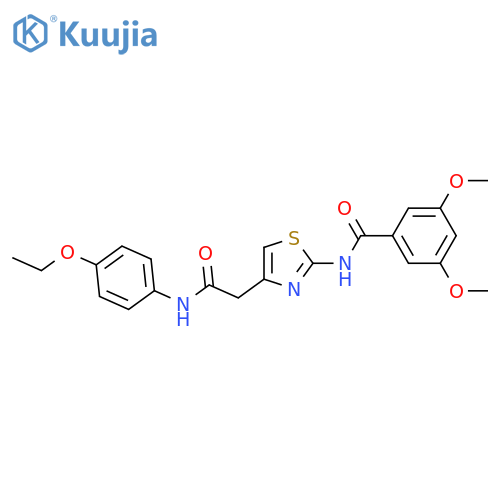 N-(4-{(4-ethoxyphenyl)carbamoylmethyl}-1,3-thiazol-2-yl)-3,5-dimethoxybenzamide structure