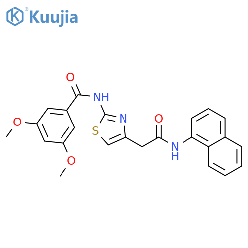 3,5-dimethoxy-N-(4-{(naphthalen-1-yl)carbamoylmethyl}-1,3-thiazol-2-yl)benzamide structure