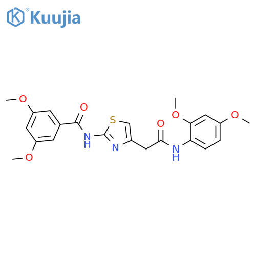 N-(4-{(2,4-dimethoxyphenyl)carbamoylmethyl}-1,3-thiazol-2-yl)-3,5-dimethoxybenzamide structure