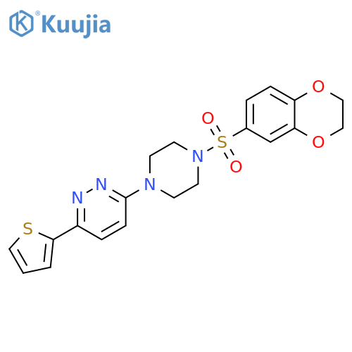 3-4-(2,3-dihydro-1,4-benzodioxine-6-sulfonyl)piperazin-1-yl-6-(thiophen-2-yl)pyridazine structure
