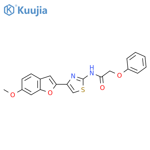 N-4-(6-methoxy-1-benzofuran-2-yl)-1,3-thiazol-2-yl-2-phenoxyacetamide structure