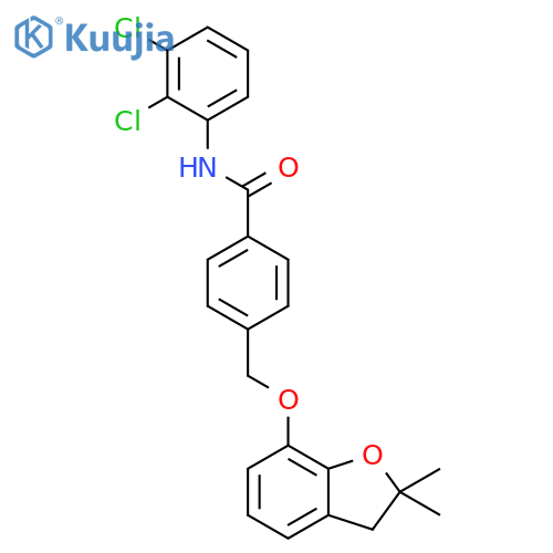 N-(2,3-dichlorophenyl)-4-{(2,2-dimethyl-2,3-dihydro-1-benzofuran-7-yl)oxymethyl}benzamide structure
