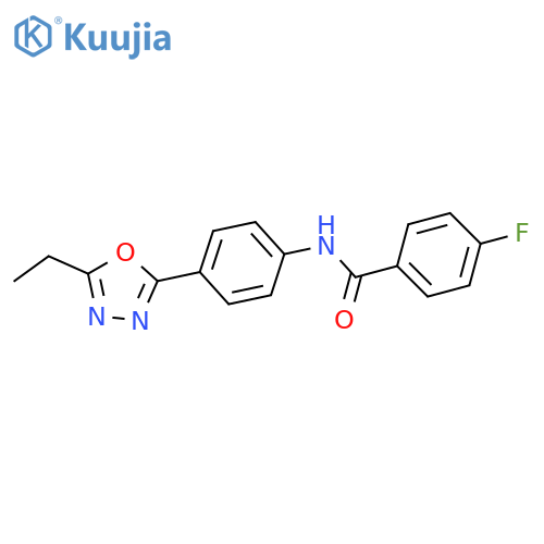 N-4-(5-ethyl-1,3,4-oxadiazol-2-yl)phenyl-4-fluorobenzamide structure