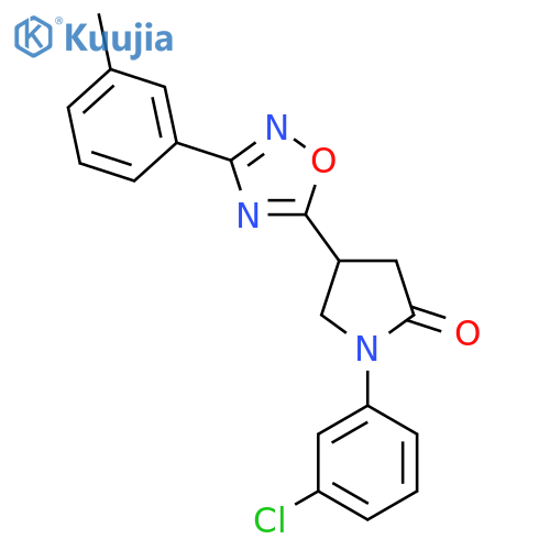1-(3-chlorophenyl)-4-3-(3-methylphenyl)-1,2,4-oxadiazol-5-ylpyrrolidin-2-one structure