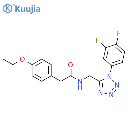 N-{1-(3,4-difluorophenyl)-1H-1,2,3,4-tetrazol-5-ylmethyl}-2-(4-ethoxyphenyl)acetamide structure