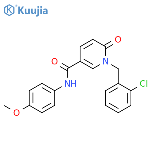 1-(2-chlorophenyl)methyl-N-(4-methoxyphenyl)-6-oxo-1,6-dihydropyridine-3-carboxamide structure