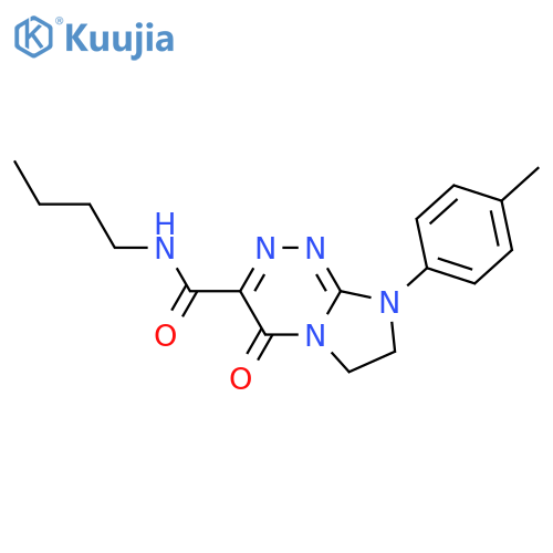 N-butyl-8-(4-methylphenyl)-4-oxo-4H,6H,7H,8H-imidazo2,1-c1,2,4triazine-3-carboxamide structure