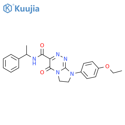 8-(4-ethoxyphenyl)-4-oxo-N-(1-phenylethyl)-4H,6H,7H,8H-imidazo2,1-c1,2,4triazine-3-carboxamide structure