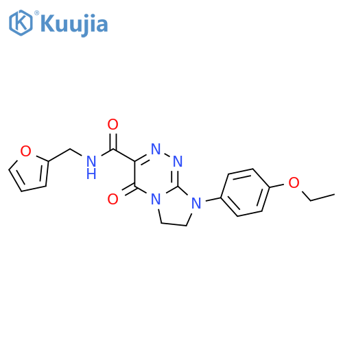 8-(4-ethoxyphenyl)-N-(furan-2-yl)methyl-4-oxo-4H,6H,7H,8H-imidazo2,1-c1,2,4triazine-3-carboxamide structure