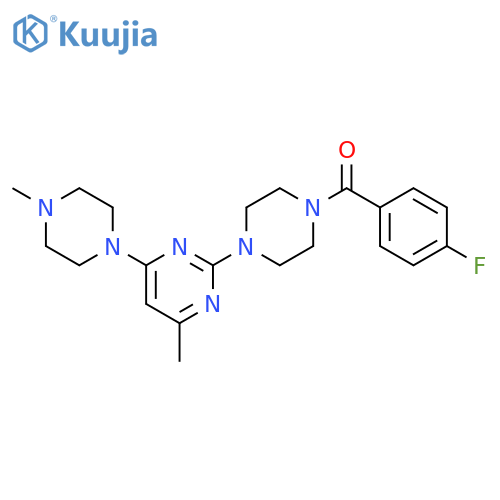 2-4-(4-fluorobenzoyl)piperazin-1-yl-4-methyl-6-(4-methylpiperazin-1-yl)pyrimidine structure