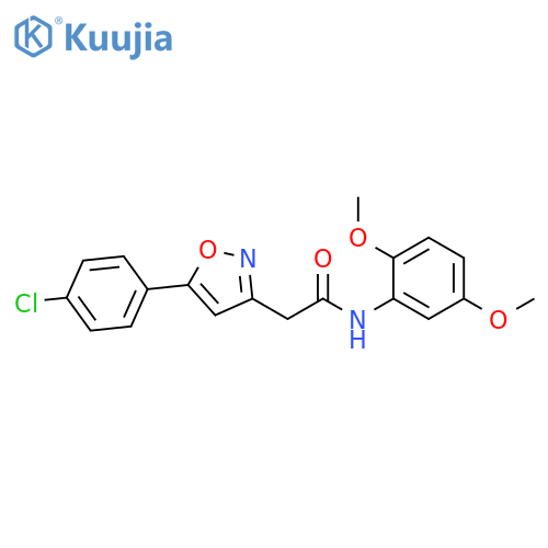 2-5-(4-chlorophenyl)-1,2-oxazol-3-yl-N-(2,5-dimethoxyphenyl)acetamide structure