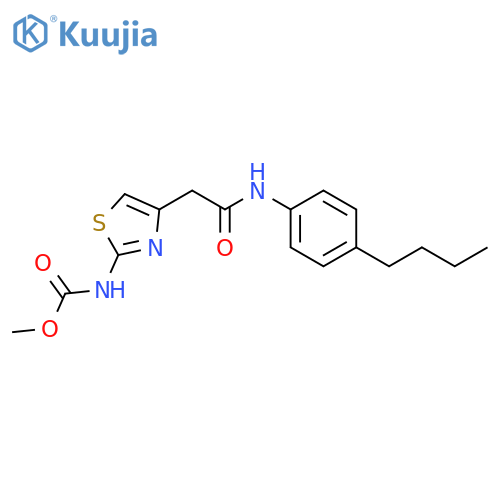 methyl N-(4-{(4-butylphenyl)carbamoylmethyl}-1,3-thiazol-2-yl)carbamate structure