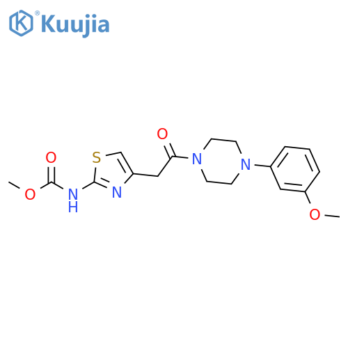 methyl N-(4-{2-4-(3-methoxyphenyl)piperazin-1-yl-2-oxoethyl}-1,3-thiazol-2-yl)carbamate structure