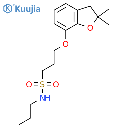 3-(2,2-dimethyl-2,3-dihydro-1-benzofuran-7-yl)oxy-N-propylpropane-1-sulfonamide structure