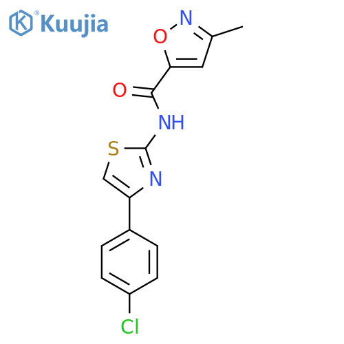 N-4-(4-chlorophenyl)-1,3-thiazol-2-yl-3-methyl-1,2-oxazole-5-carboxamide structure