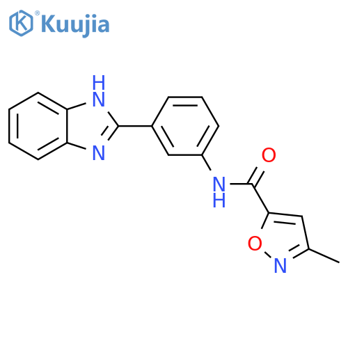 N-3-(1H-1,3-benzodiazol-2-yl)phenyl-3-methyl-1,2-oxazole-5-carboxamide structure