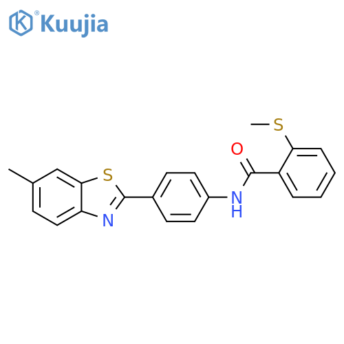 N-4-(6-methyl-1,3-benzothiazol-2-yl)phenyl-2-(methylsulfanyl)benzamide structure