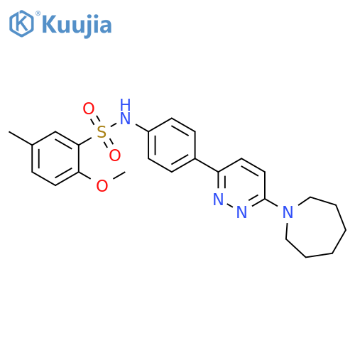 N-{4-6-(azepan-1-yl)pyridazin-3-ylphenyl}-2-methoxy-5-methylbenzene-1-sulfonamide structure