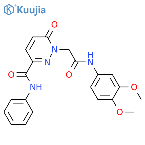 1-{(3,4-dimethoxyphenyl)carbamoylmethyl}-6-oxo-N-phenyl-1,6-dihydropyridazine-3-carboxamide structure