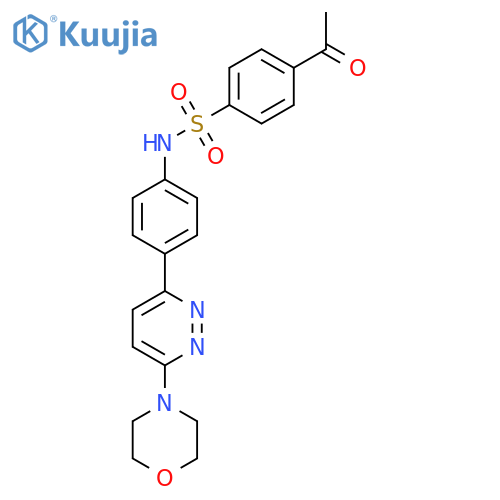 4-acetyl-N-{4-6-(morpholin-4-yl)pyridazin-3-ylphenyl}benzene-1-sulfonamide structure