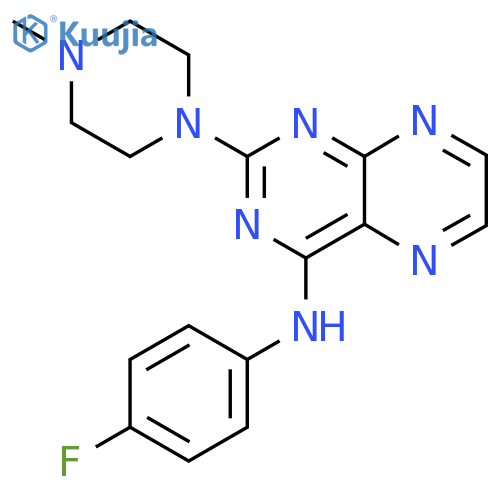 N-(4-fluorophenyl)-2-(4-methylpiperazin-1-yl)pteridin-4-amine structure