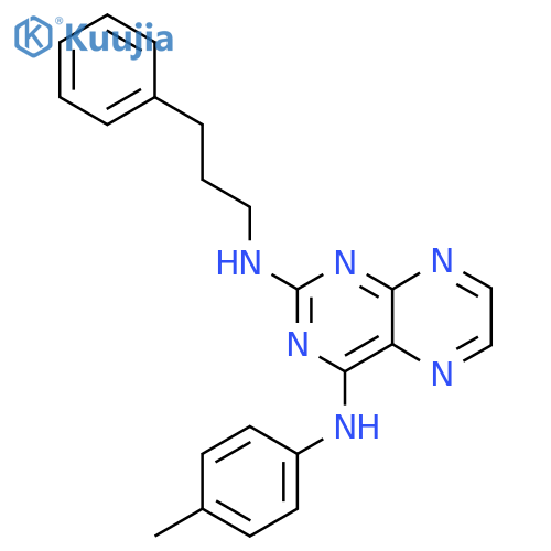N4-(4-methylphenyl)-N2-(3-phenylpropyl)pteridine-2,4-diamine structure