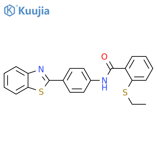 N-4-(1,3-benzothiazol-2-yl)phenyl-2-(ethylsulfanyl)benzamide structure