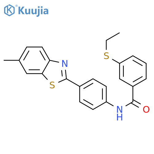 3-(ethylsulfanyl)-N-4-(6-methyl-1,3-benzothiazol-2-yl)phenylbenzamide structure
