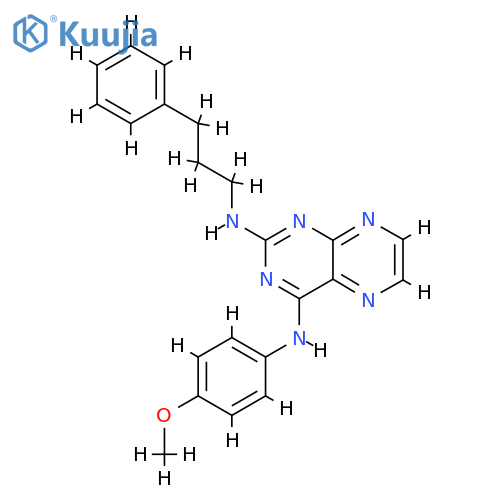 N4-(4-methoxyphenyl)-N2-(3-phenylpropyl)pteridine-2,4-diamine structure