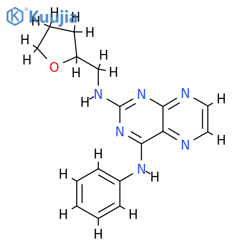 N2-(oxolan-2-yl)methyl-N4-phenylpteridine-2,4-diamine structure