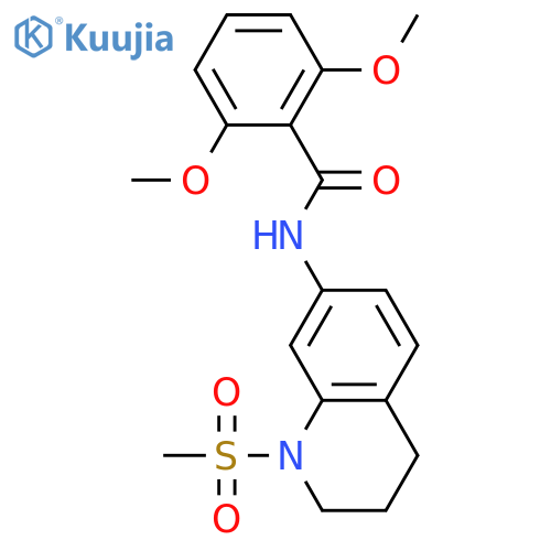 N-(1-methanesulfonyl-1,2,3,4-tetrahydroquinolin-7-yl)-2,6-dimethoxybenzamide structure