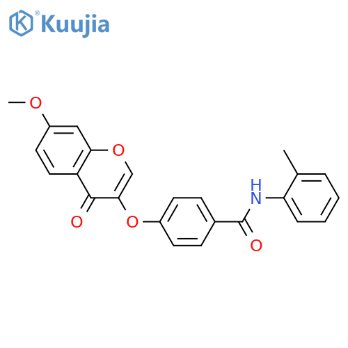 4-(7-methoxy-4-oxo-4H-chromen-3-yl)oxy-N-(2-methylphenyl)benzamide structure
