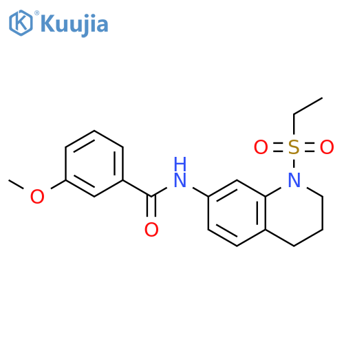 N-1-(ethanesulfonyl)-1,2,3,4-tetrahydroquinolin-7-yl-3-methoxybenzamide structure