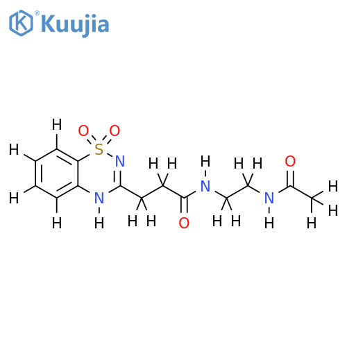 N-(2-acetamidoethyl)-3-(1,1-dioxo-4H-1$l^{6},2,4-benzothiadiazin-3-yl)propanamide structure