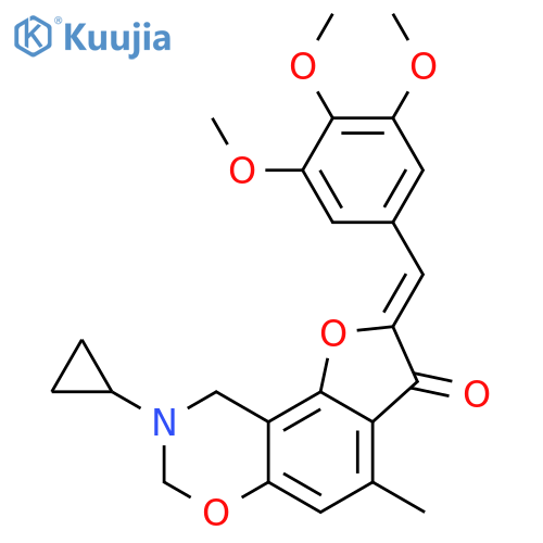 (4Z)-12-cyclopropyl-7-methyl-4-(3,4,5-trimethoxyphenyl)methylidene-3,10-dioxa-12-azatricyclo7.4.0.0^{2,6}trideca-1(9),2(6),7-trien-5-one structure