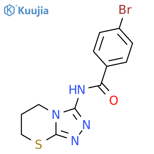 4-bromo-N-{5H,6H,7H-1,2,4triazolo3,4-b1,3thiazin-3-yl}benzamide structure