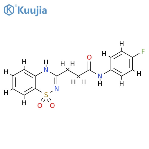 3-(1,1-dioxo-2H-1lambda6,2,4-benzothiadiazin-3-yl)-N-(4-fluorophenyl)propanamide structure