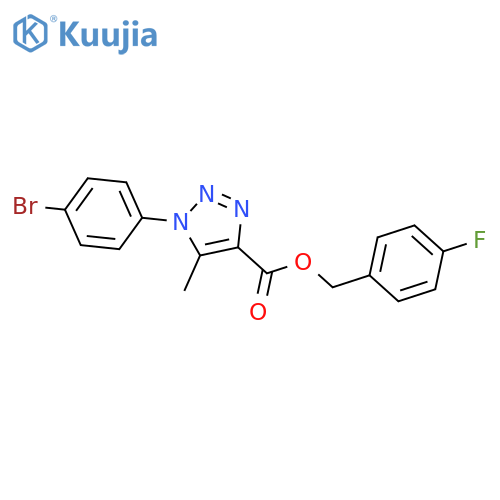 (4-fluorophenyl)methyl 1-(4-bromophenyl)-5-methyl-1H-1,2,3-triazole-4-carboxylate structure